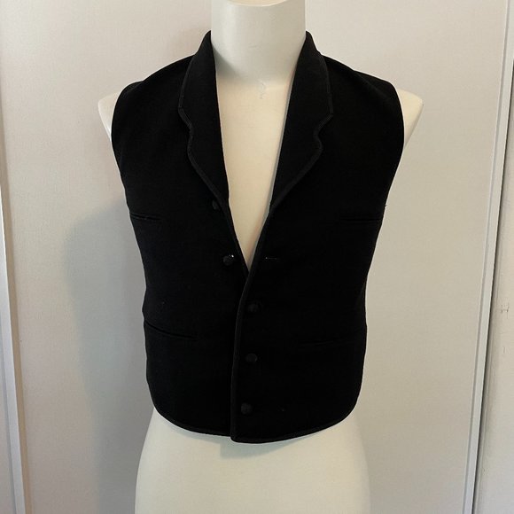 Ralph Lauren Purple Label Jackets & Blazers - Vintage Wool Purple Label Ralph Lauren Black Vest